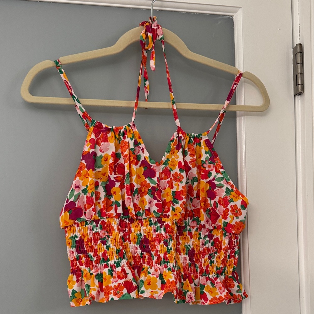 Floral Halter Top - Multicolor